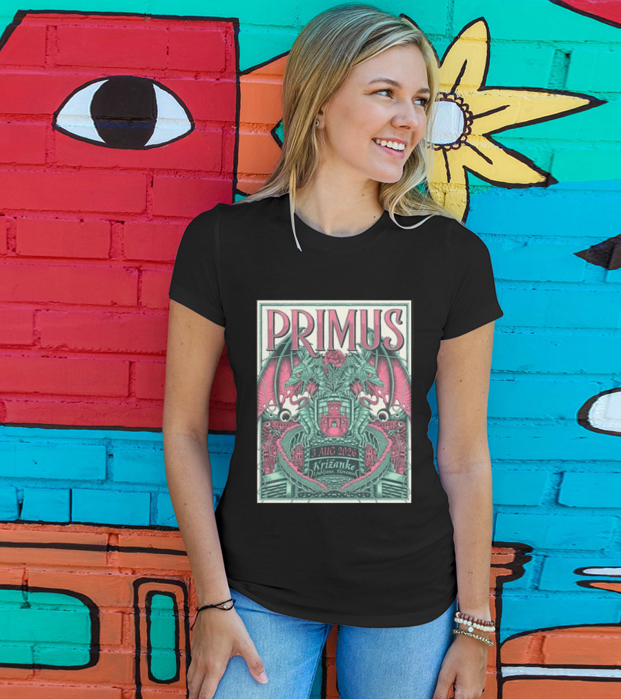 PRIMUS 3 Aug 2026 Križanke Ljubljana Slovenia Dragon T-Shirt