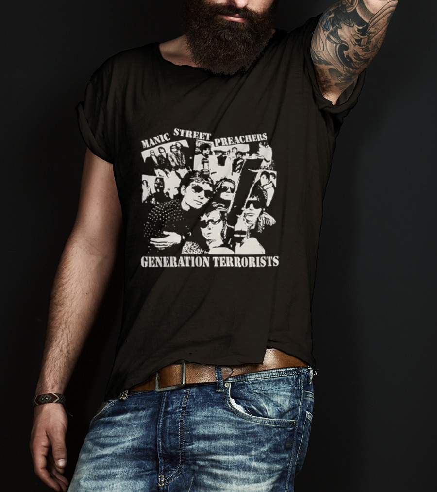 Manic Street Preachers Generation Terrorists Music Album Cover T-Shirt