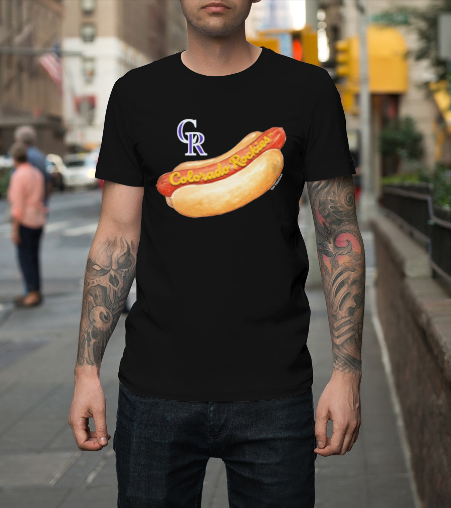 Colorado Rockies Hot Dog Tiny Turnip Women's T-Shirt