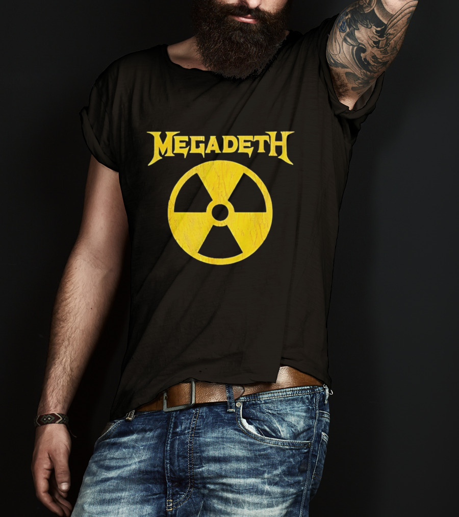 Megadeth Distressed Radioactive Symbol Heavy Metal T-Shirt