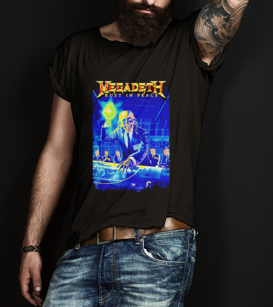 Megadeth Rust In Peace Vic Rattlehead Thrash Metal Classic Album T-Shirt