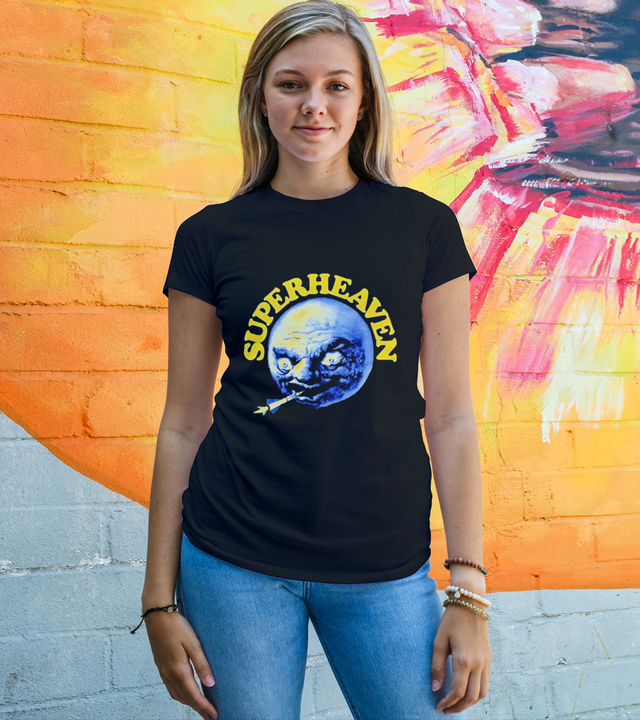 Superheaven Moon Rocket Alternative Rock Moon Face T-Shirt