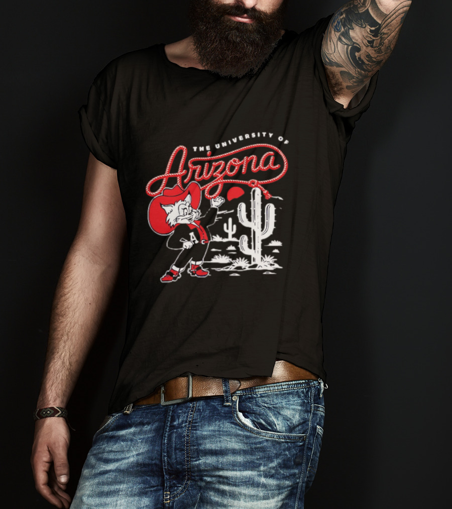 The University Of Arizona Wildcats Cowboy Cactus Scene T-Shirt