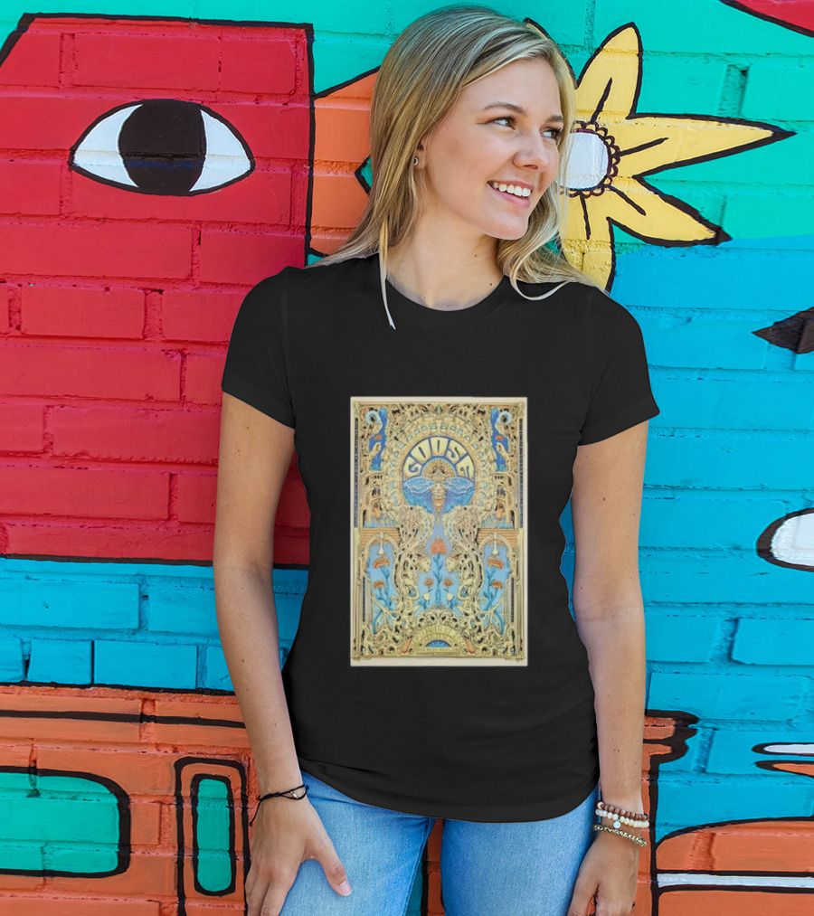 Goose September 27th 2025 PNC Music Pavilion Charlotte NC Tour Art Deco T-Shirt