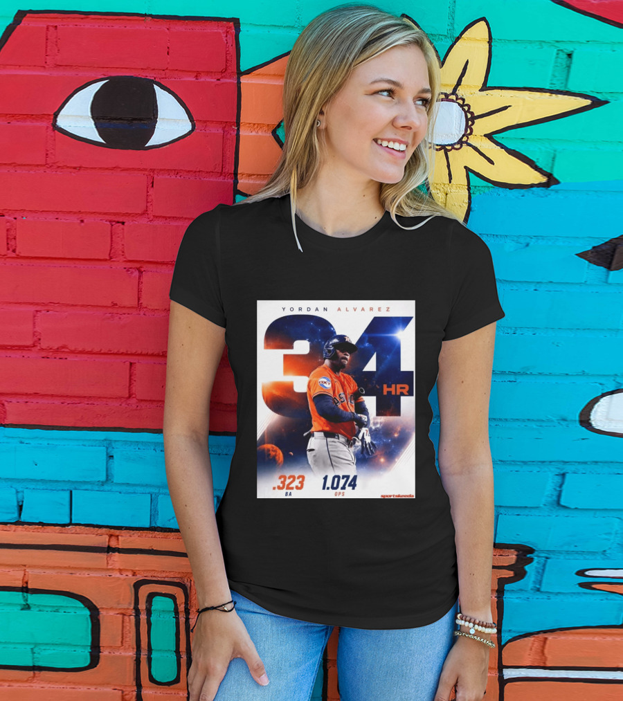 Yordan Alvarez 34 HR .323 BA 1.074 OPS Astros T-Shirt