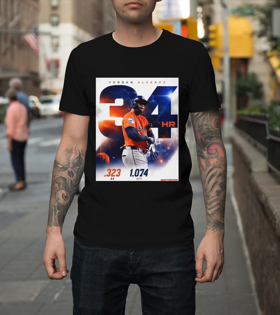 Yordan Alvarez 34 HR .323 BA 1.074 OPS Astros T-Shirt
