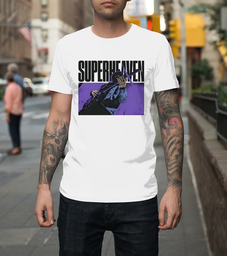 Superheaven Guitarist Performance Alternative Rock Purple Aesthetic T-Shirt