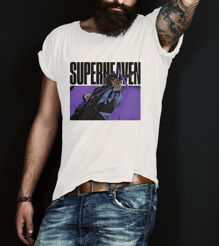 Superheaven Guitarist Performance Alternative Rock Purple Aesthetic T-Shirt