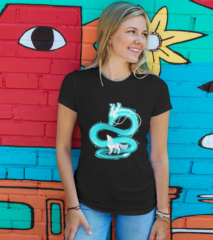 Esprit De La Lune Dragon And Wolf T-Shirt