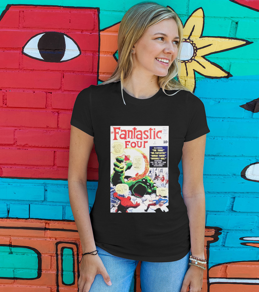 Fantastic Four #1 Nov 1961 Marvel Comics The Thing Mr. Fantastic Human Torch Invisible Girl Classic Cover T-Shirt