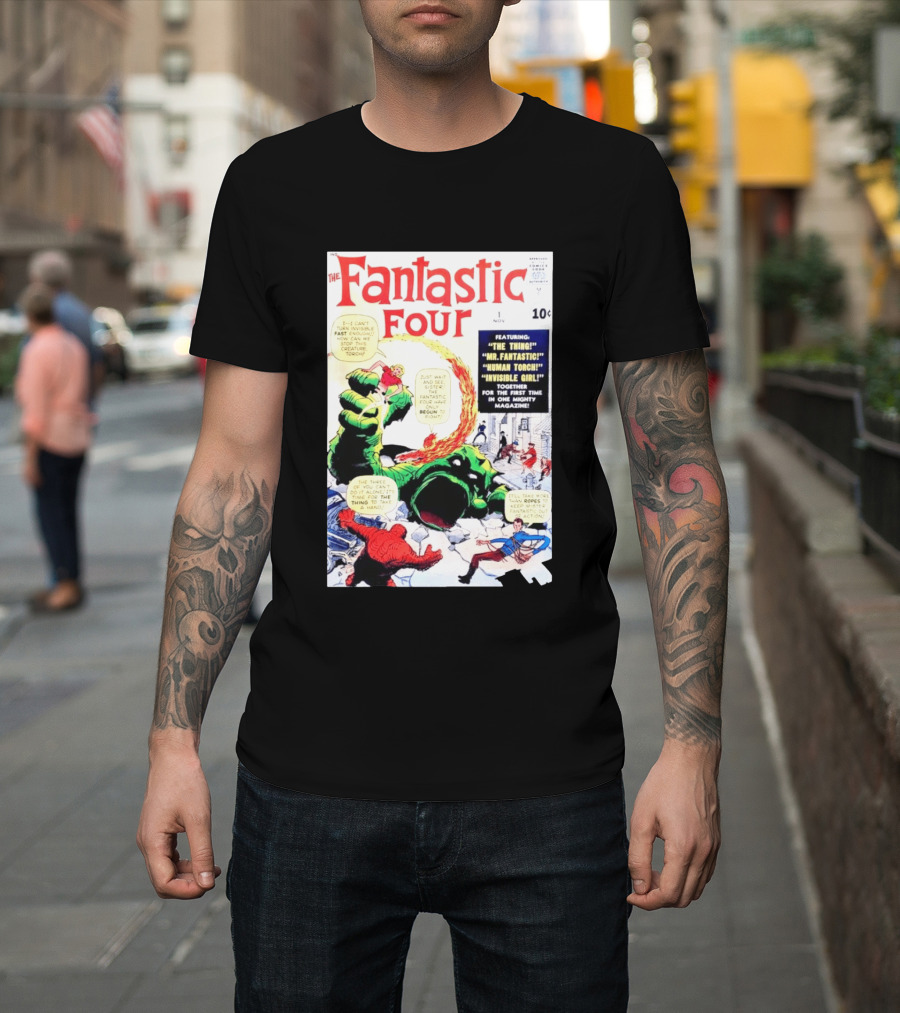 Fantastic Four #1 Nov 1961 Marvel Comics The Thing Mr. Fantastic Human Torch Invisible Girl Classic Cover T-Shirt