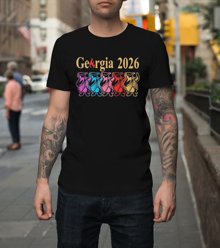 Georgia 2026 Colorful Penguin Lineup T-Shirt