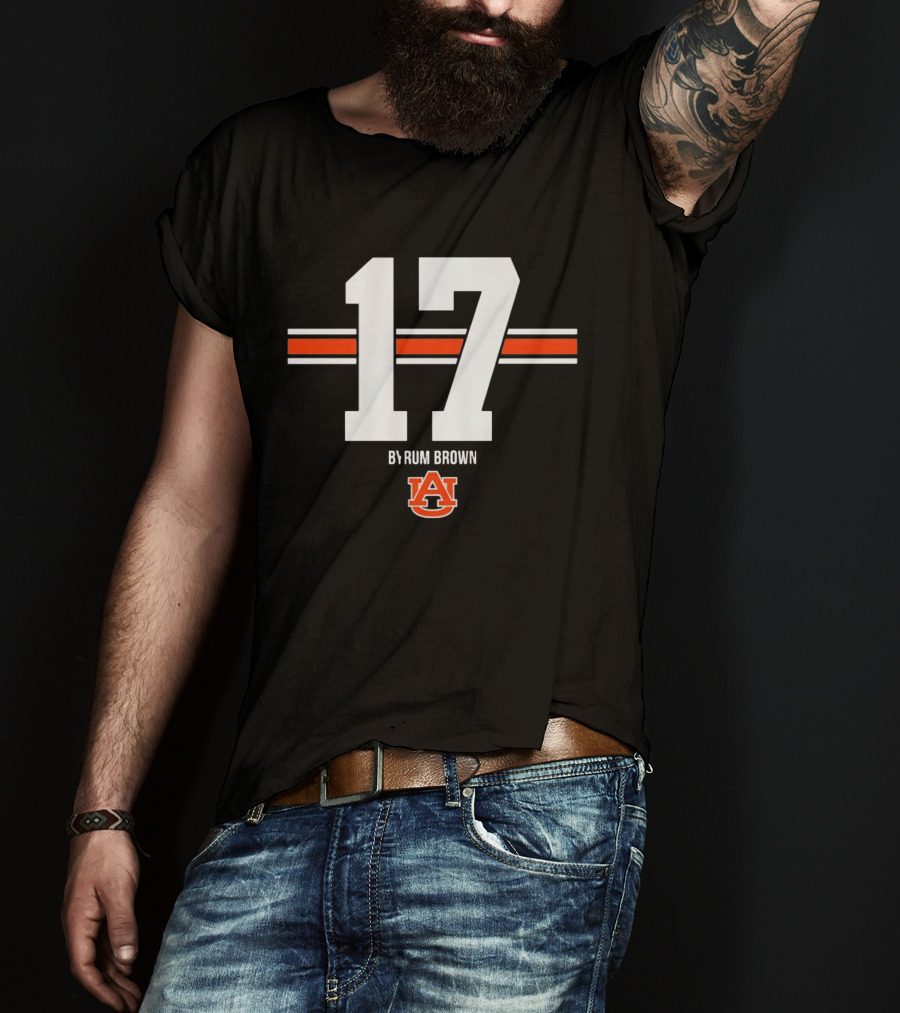 Byrum Brown Auburn Tigers 17 College Football Jersey Auburn University T-Shirt