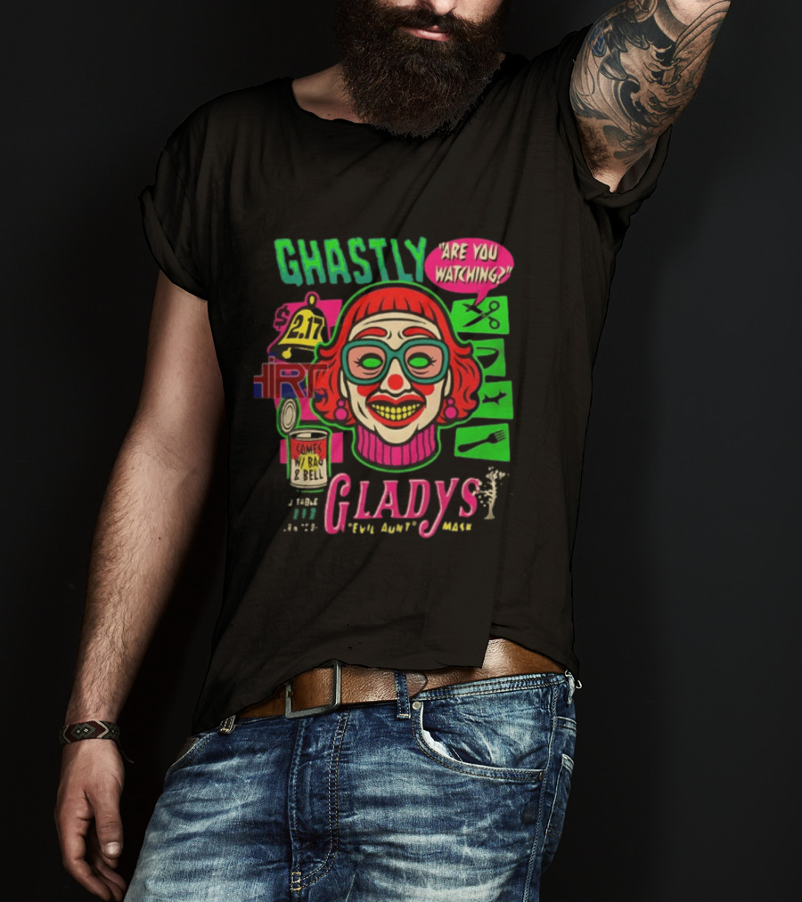 Ghastly Gladys Are You Ing Retro Clown Vintage Pop T-Shirt
