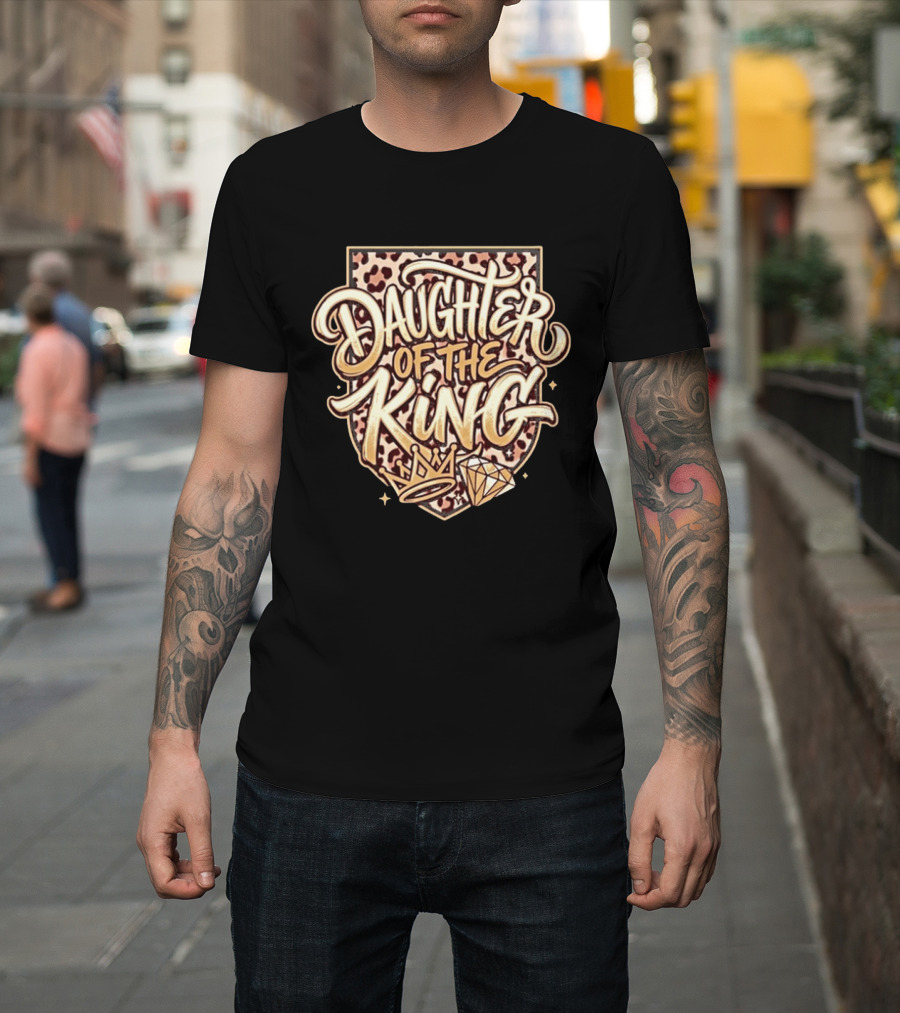 Daughter Of The King Leopard Crown Diamond T-Shirt