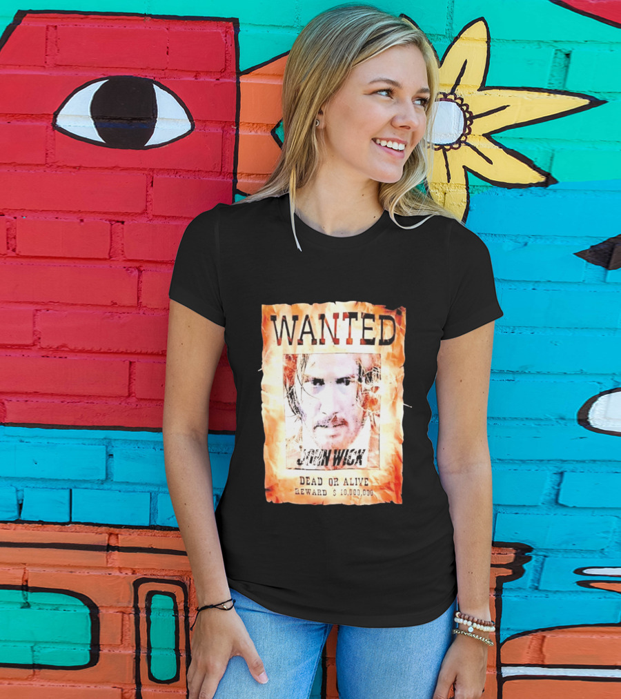Wanted John Wick Dead Or Alive Reward 10 Million Dollars T-Shirt