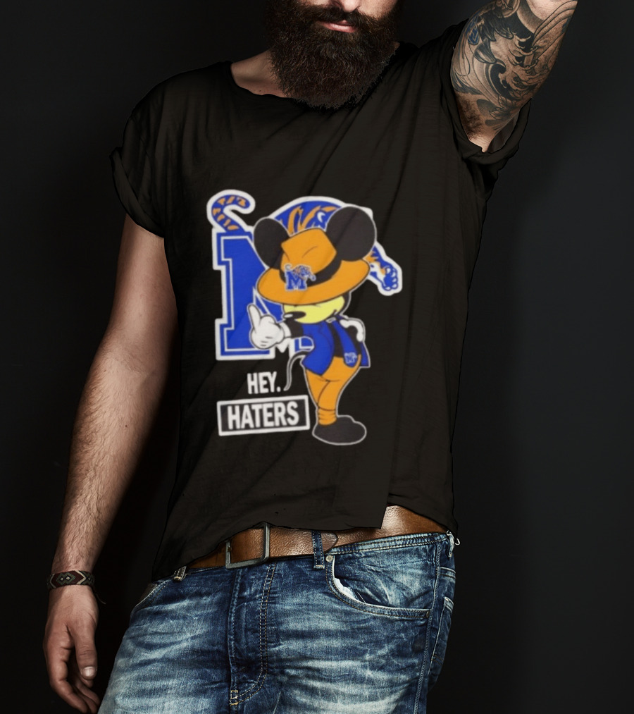 Mickey Hey Haters Memphis Tigers Football Fan T-Shirt