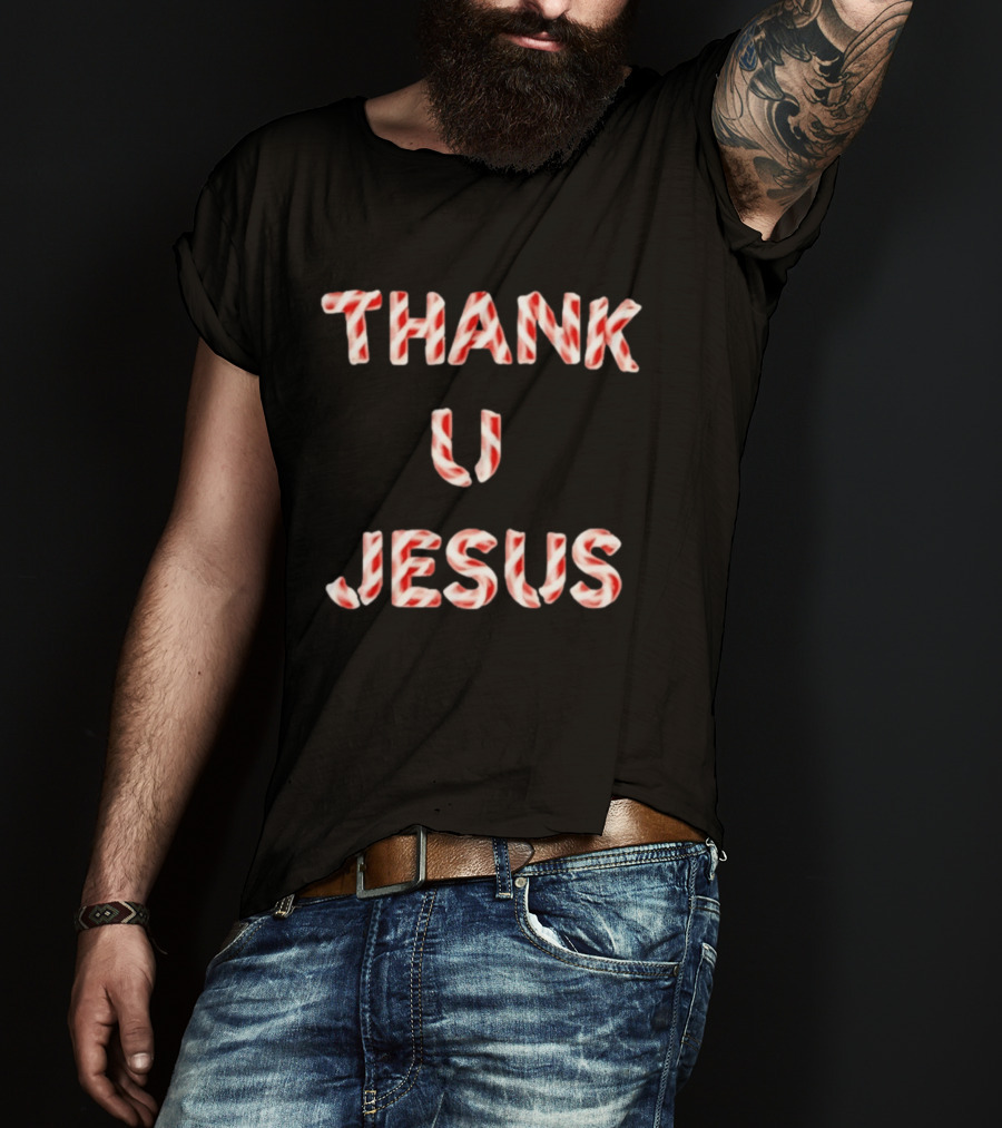 Original Daydrian Harding Thank U Jesus Candy Cane T-Shirt