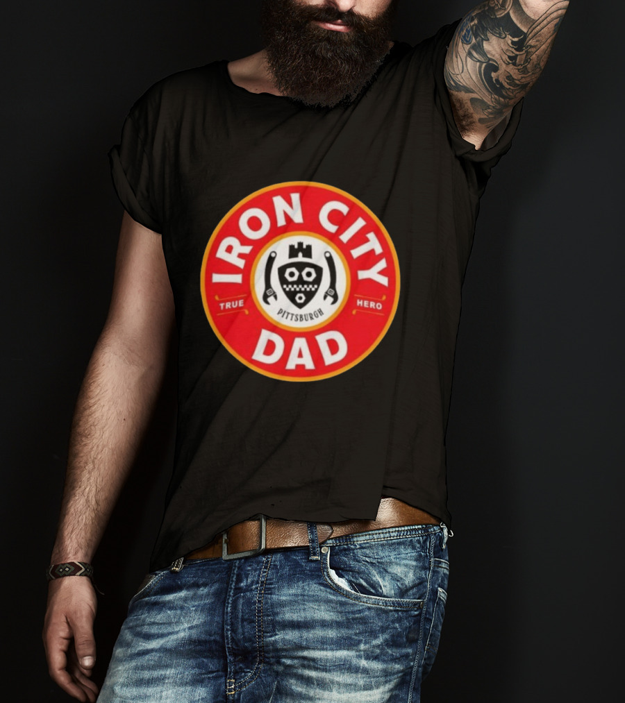 Iron City Dad Pittsburgh True Hero Circle T-Shirt