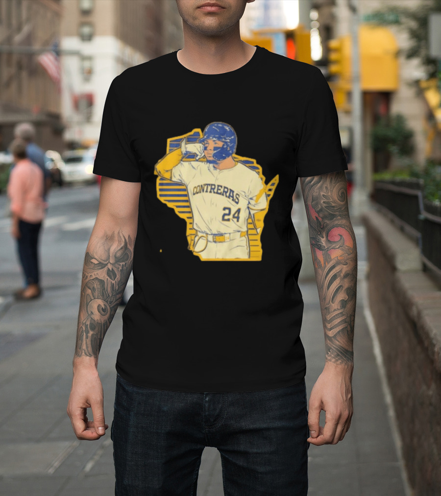 William Contreras Number 24 Milwaukee Baseball Player Original T-Shirt