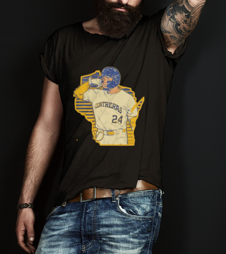 William Contreras Number 24 Milwaukee Baseball Player Original T-Shirt