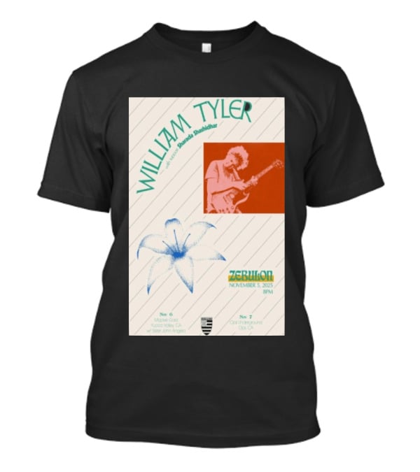 William Tyler Shazhad Shashidhar Zebulon California Concert November 5 6 7 2025 Mohave Gold Ojai Underground T-Shirt