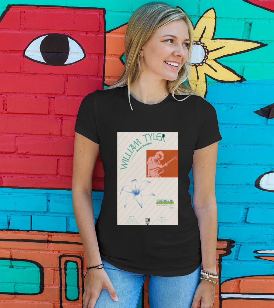 William Tyler Shazhad Shashidhar Zebulon California Concert November 5 6 7 2025 Mohave Gold Ojai Underground T-Shirt