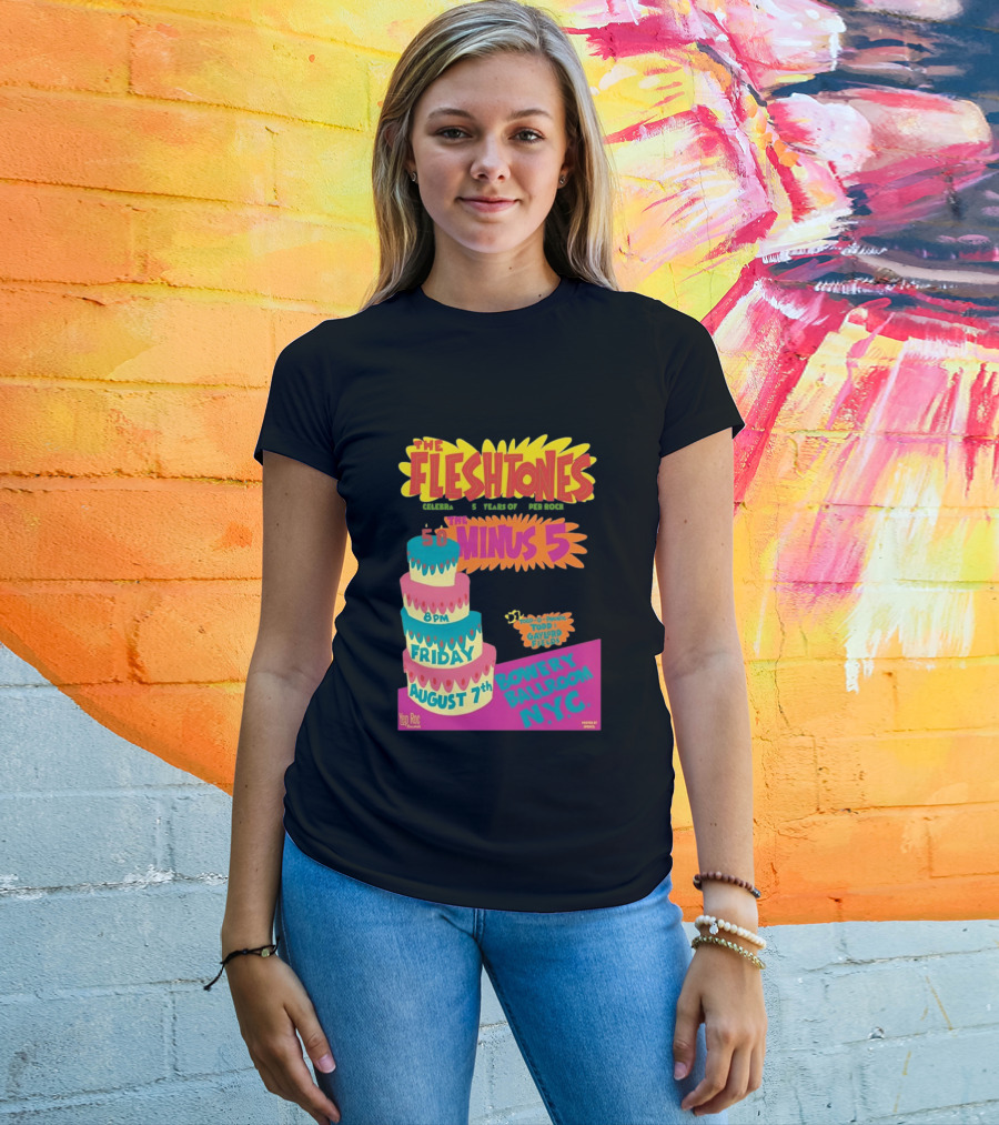 The Fleshtones And The Minus 5 Bowery Ballroom NYC August 7 Todd Gayford Fellers 2026 T-Shirt