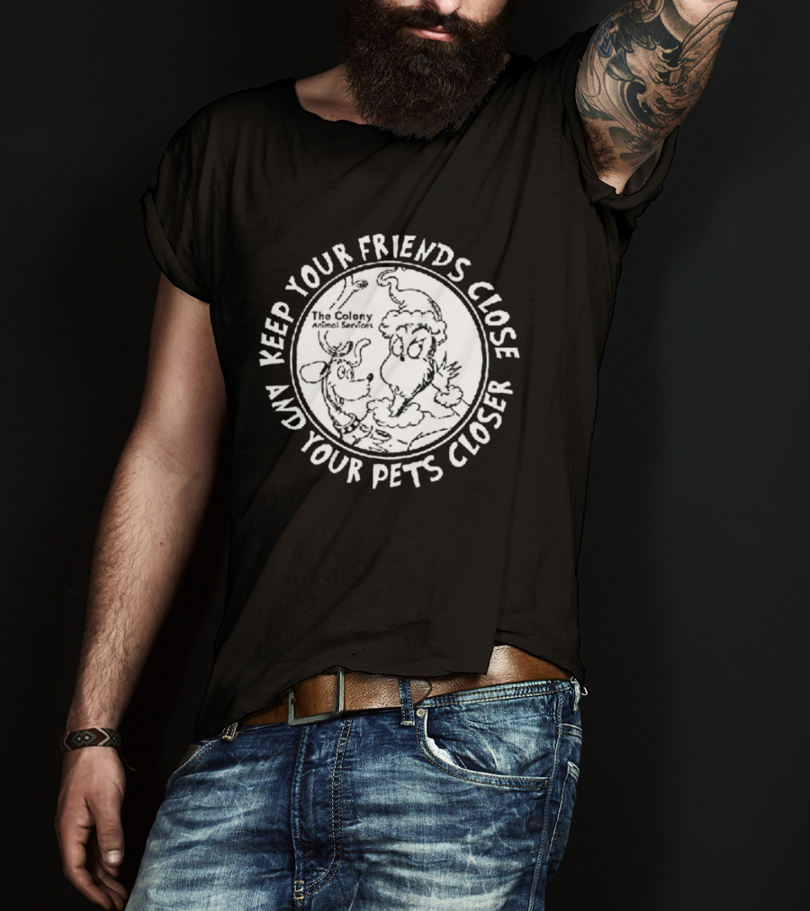 The Grinch Keep Your Friends Close And Your Pets Closer Charcoal T-Shirt