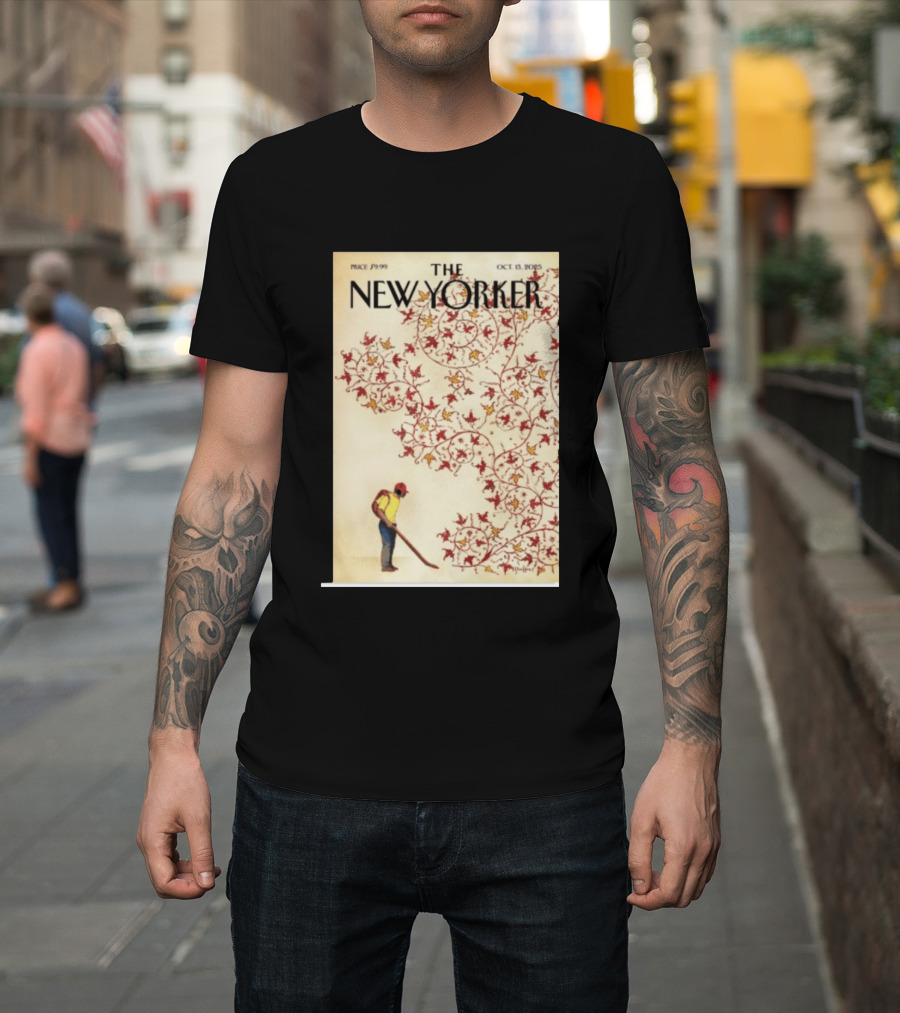 The New Yorker October 13 2025 Brian Stauffer Winds Of Change Vintage Cover T-Shirt