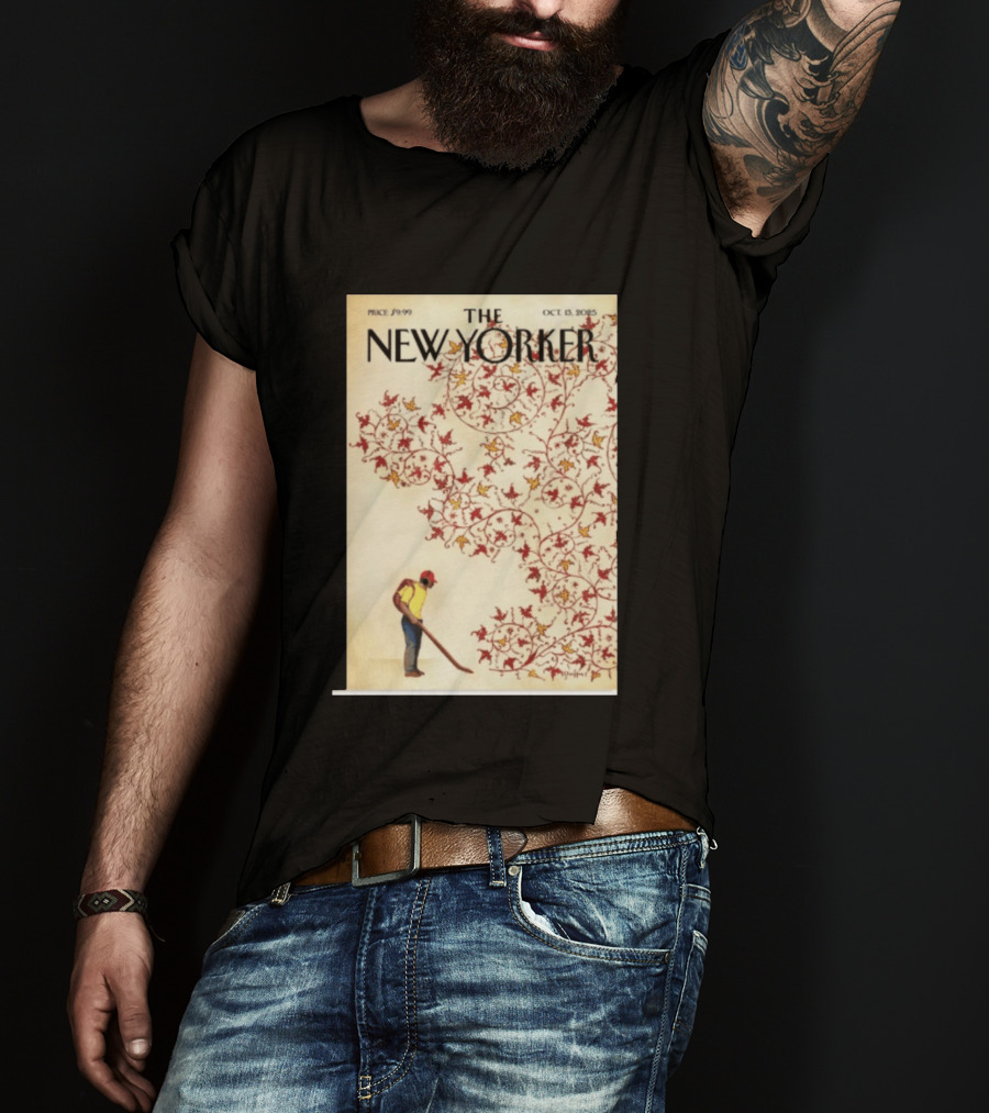 The New Yorker October 13 2025 Brian Stauffer Winds Of Change Vintage Cover T-Shirt
