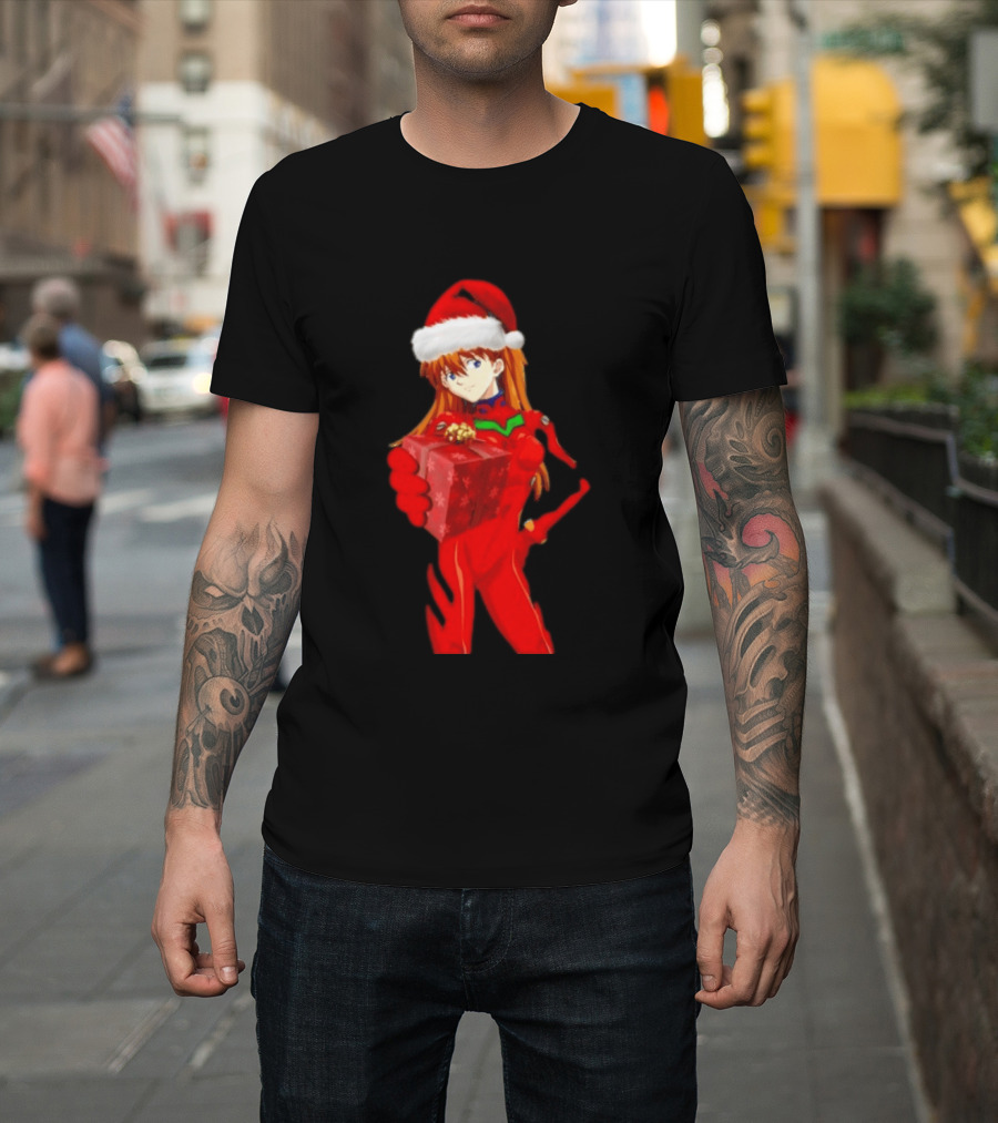Asuka Christmas Present Neon Genesis Evangelion Anime T-Shirt