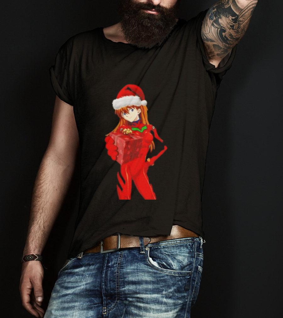 Asuka Christmas Present Neon Genesis Evangelion Anime T-Shirt