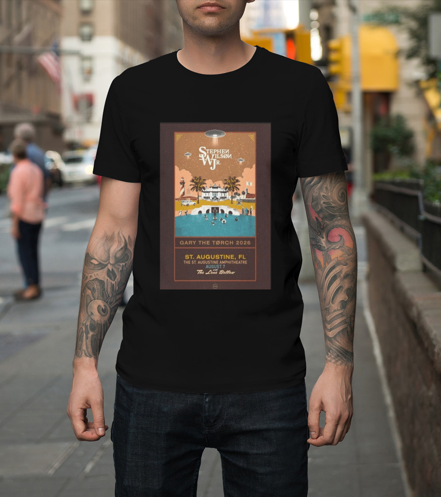 Stephen Wilson Jr St. Augustine Amphitheatre August 7 2026 Gary The Torch The Lone Bellow T-Shirt