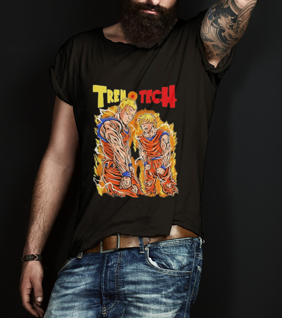 Tren Tech Dragon Ball Z Super Saiyan Goku Transformation Energy Burst T-Shirt