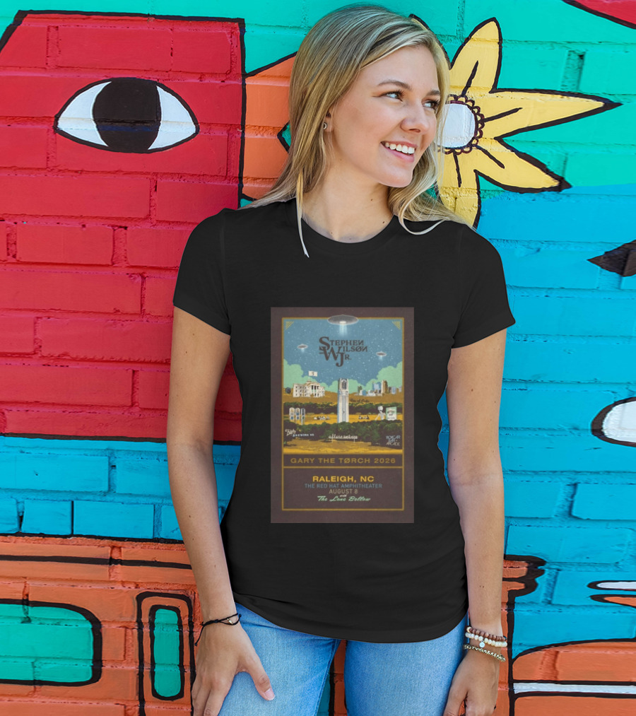 Stephen Wilson JR. Gary The Torch 2026 Raleigh NC Red Hat Amphitheater August 8 The Love Below T-Shirt
