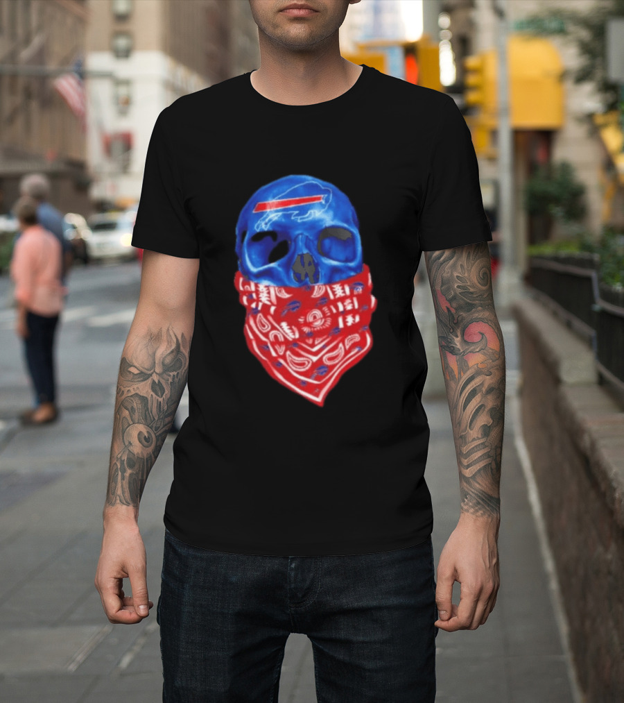 Outlaw Skull Gang Buffalo Bills Bandana Face Covering Trend T-Shirt