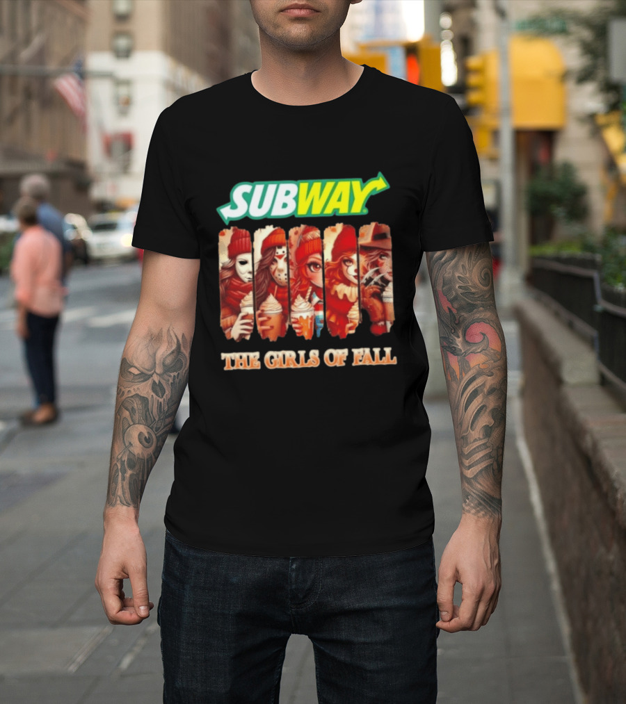Trendy Subway The Girls Of Fall Cosplay Halloween T-Shirt