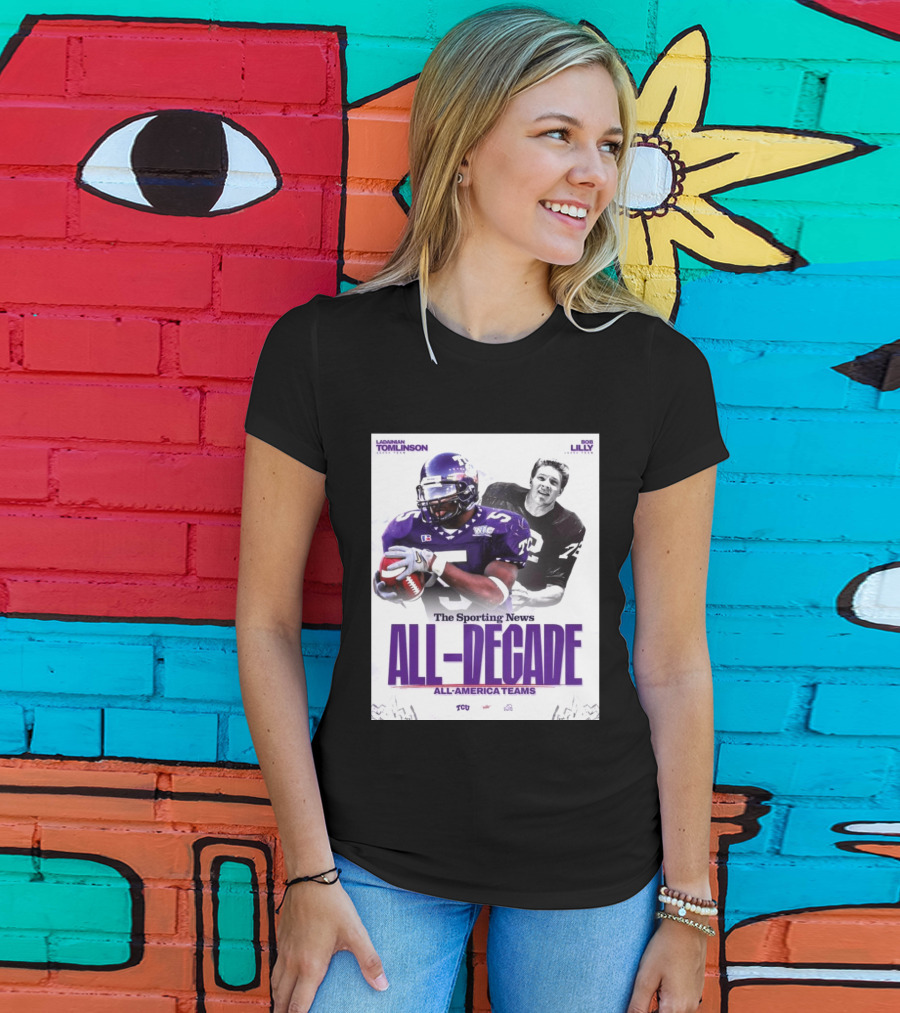 TCU Sporting News All Decade All America Teams LaDainian Tomlinson Bob Lilly T-Shirt