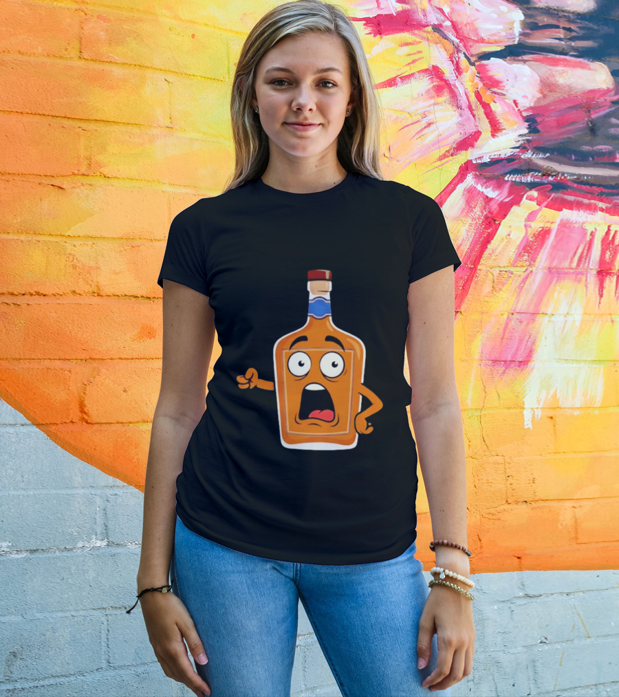 Tears Of The Left Whiskey Funny Cartoon Expression T-Shirt