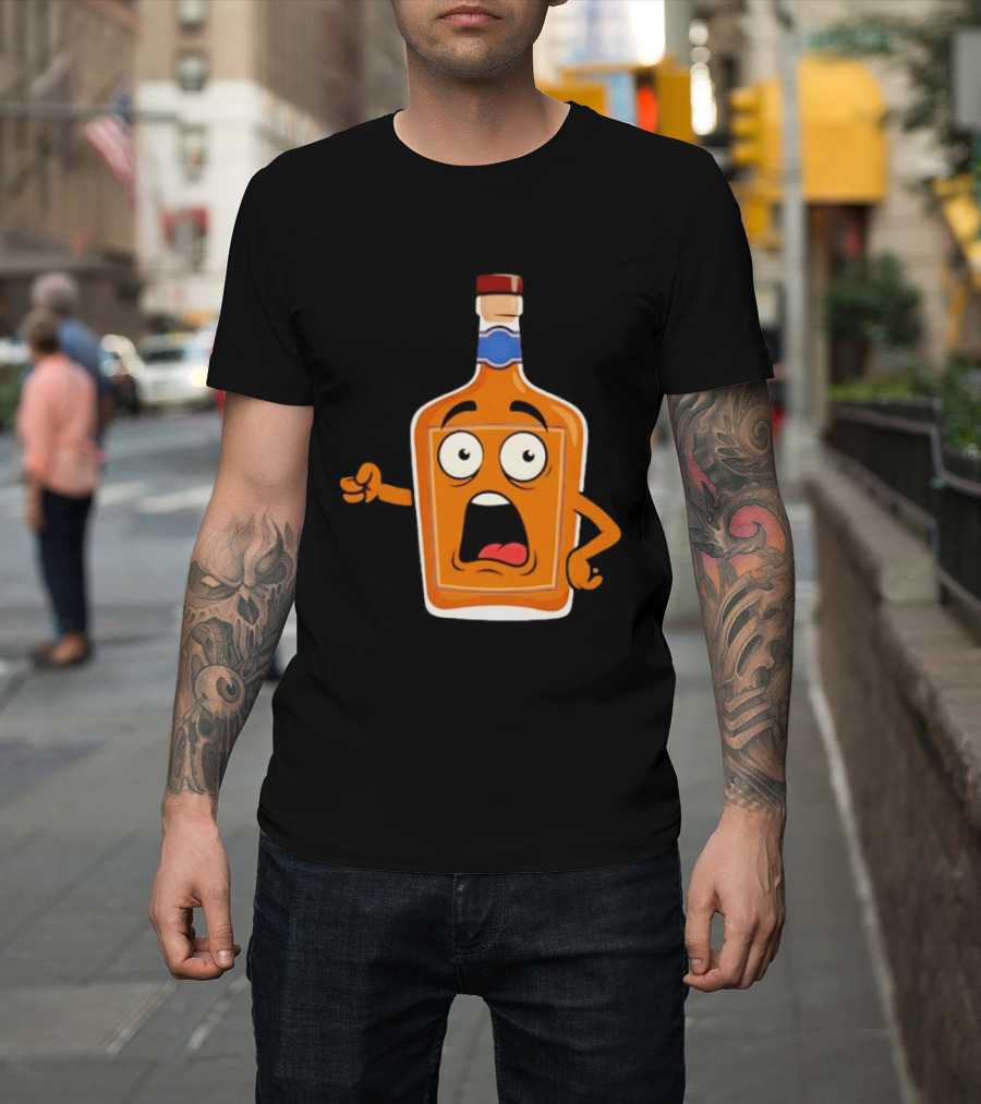 Tears Of The Left Whiskey Funny Cartoon Expression T-Shirt
