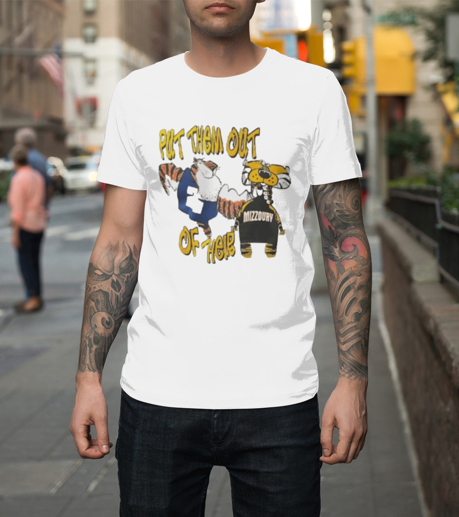 Put Them Out Of Their Mizzoury Auburn Tigers Missouri Tigers T-Shirt
