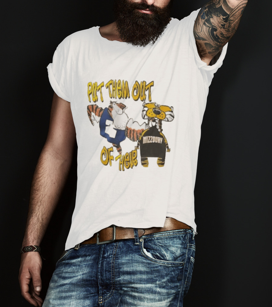 Put Them Out Of Their Mizzoury Auburn Tigers Missouri Tigers T-Shirt