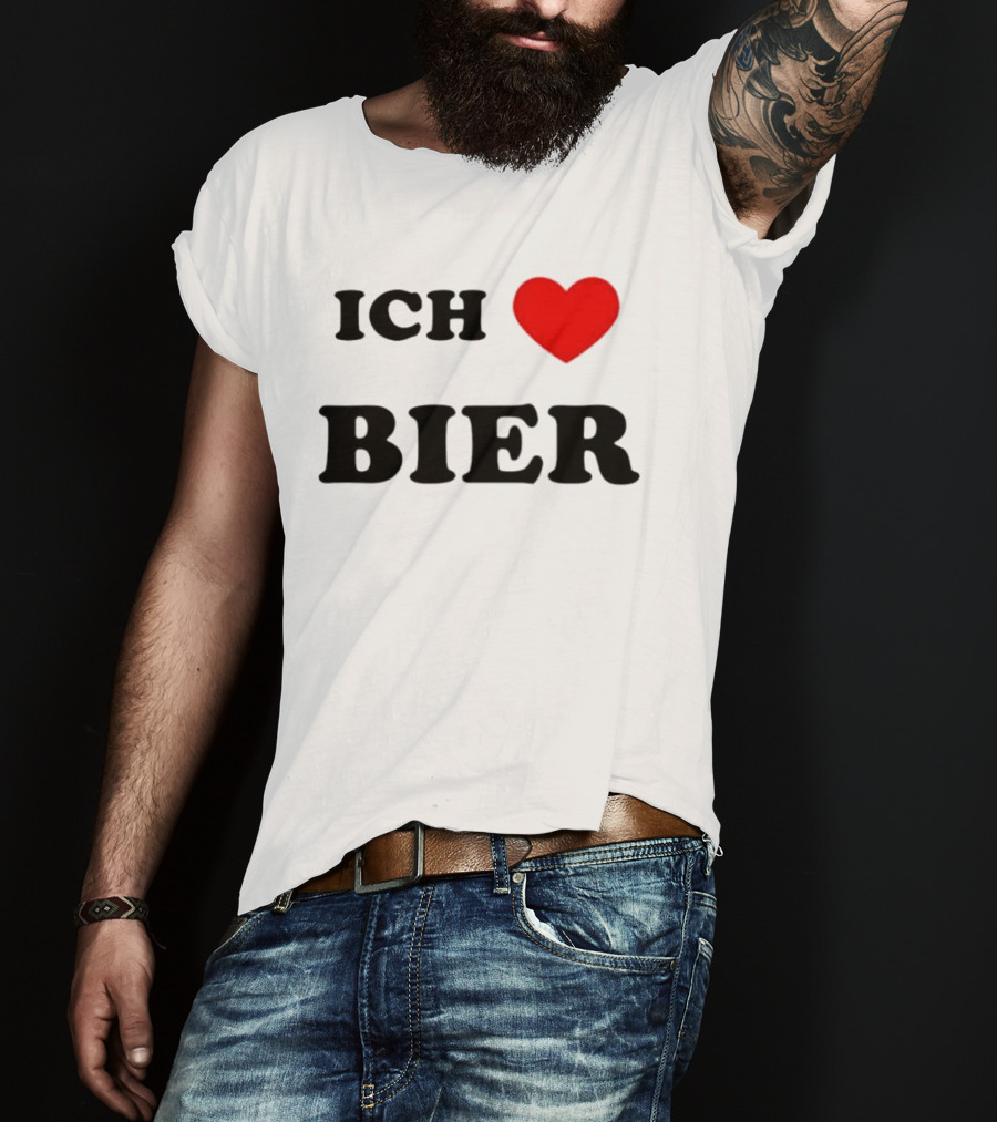 Ich Liebe Bier Heart Symbol For Beer Lovers T-Shirt