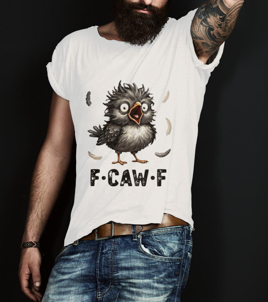 F Caw F Classic Baby Chicken With Feathers T-Shirt