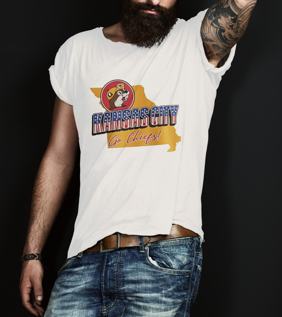 Kansas City Chiefs Buc Ees Go Chiefs Patriotic Kansas City T-Shirt