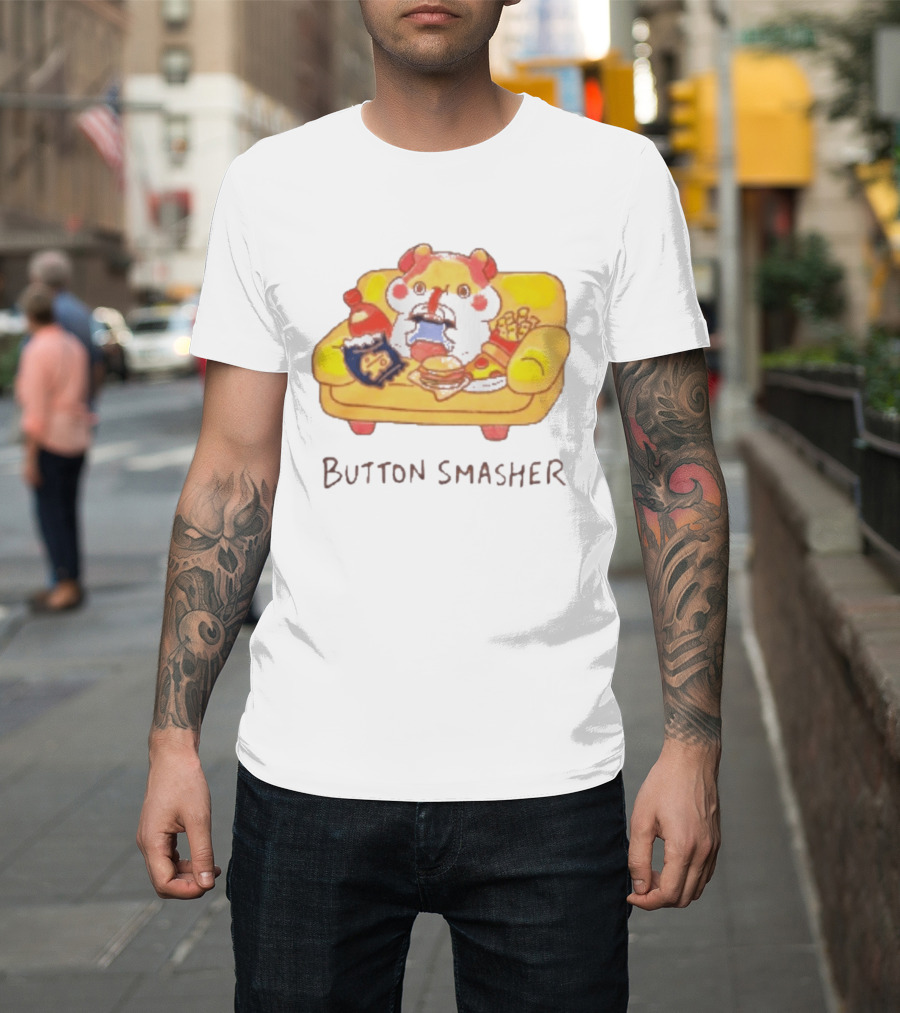 Classic Muffin Corner Muffinmaru Button Smasher Couch Potato Gamer Snack Time T-Shirt