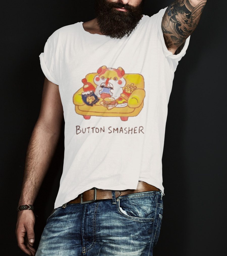 Classic Muffin Corner Muffinmaru Button Smasher Couch Potato Gamer Snack Time T-Shirt