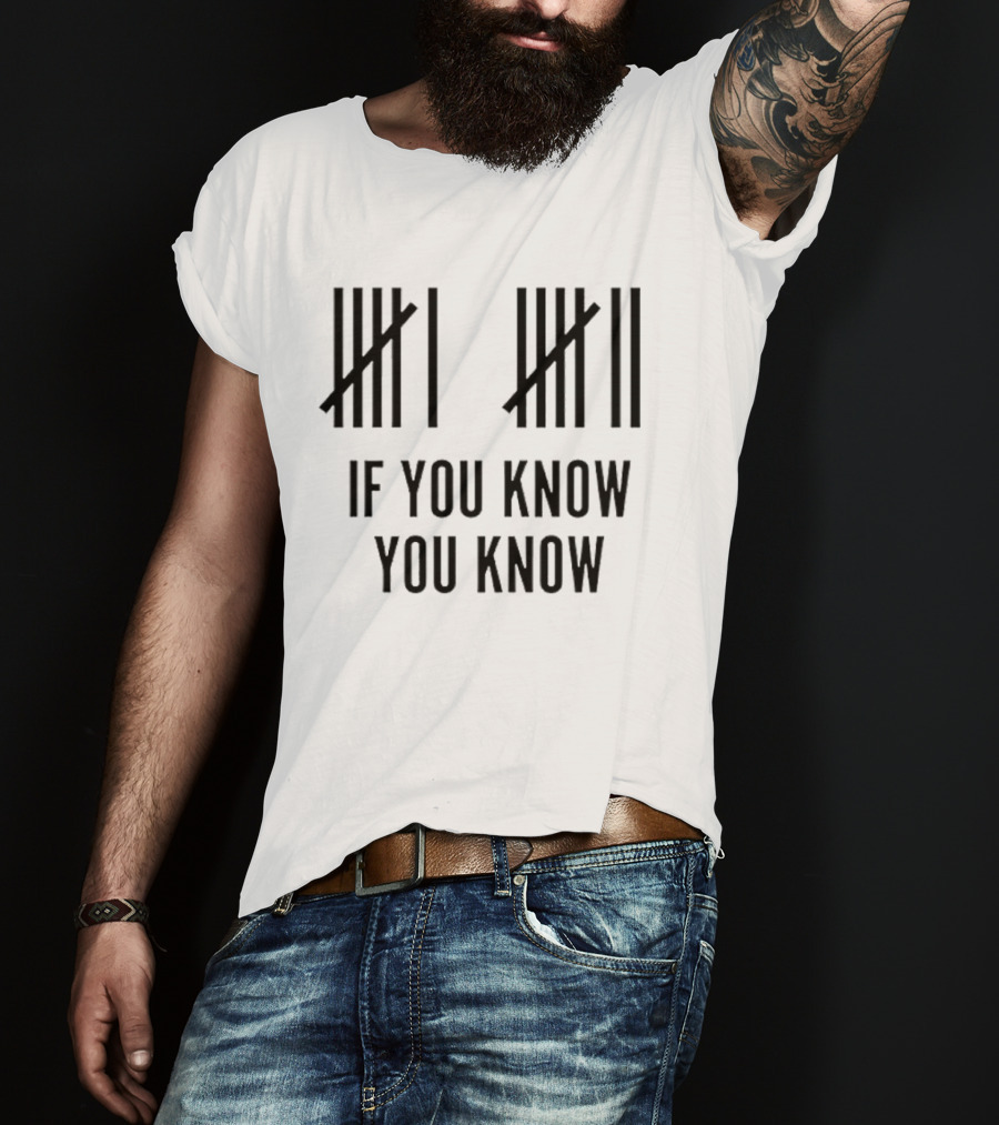 Classic Six Seven Tally Marks If You Know You Know T-Shirt