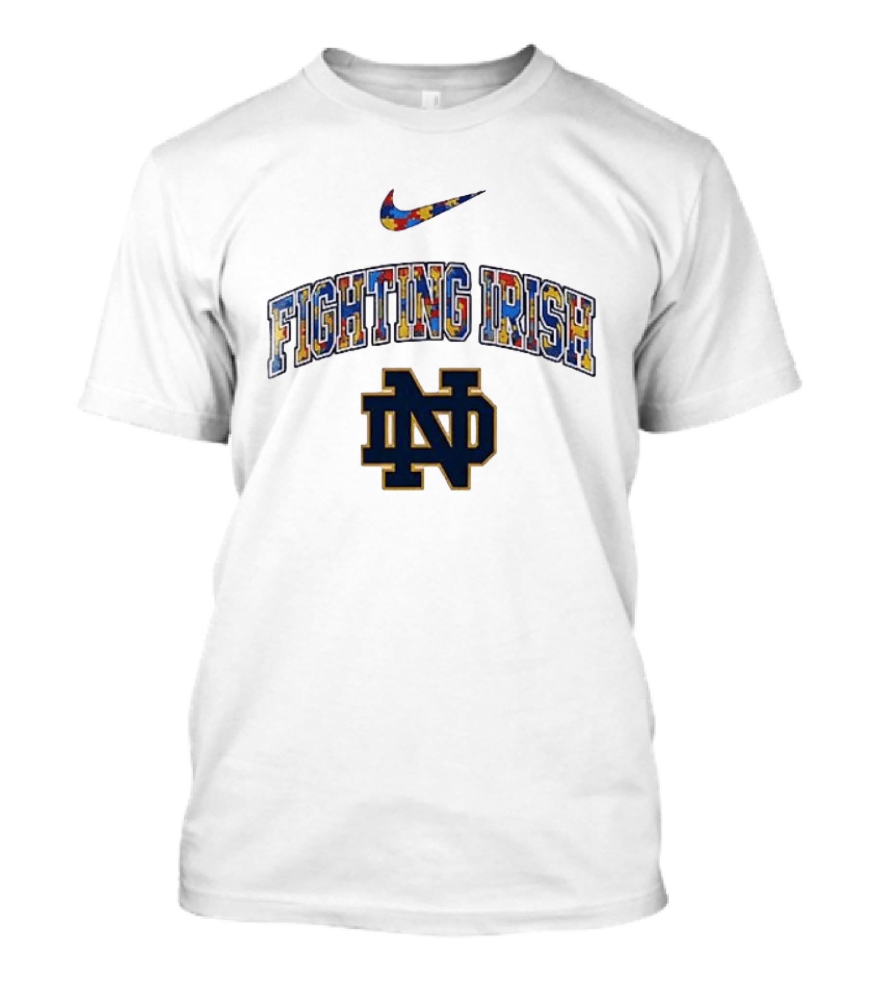 Notre Dame Fighting Irish Nike Autism Awareness Puzzle T-Shirt